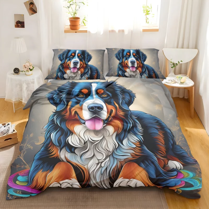 Versatile Bernese Mountain Dog Partner Bedding Set 2