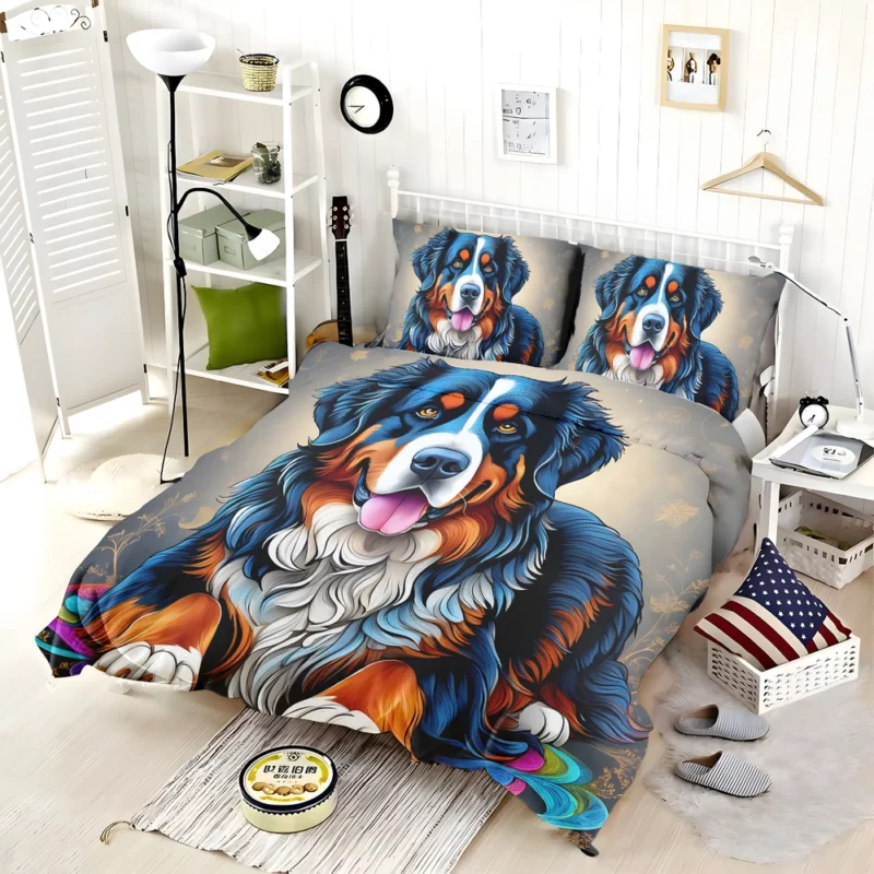 Versatile Bernese Mountain Dog Partner Bedding Set