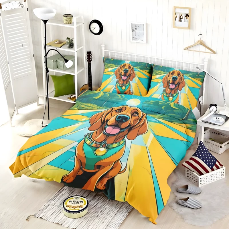 Versatile Bloodhound Dog Partner Bedding Set