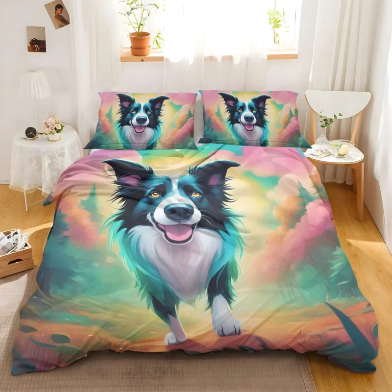 Versatile Border Collie Dog Partner Bedding Set 2