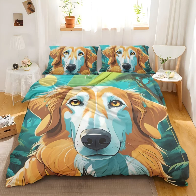 Versatile Borzoi Dog Partner Bedding Set 2