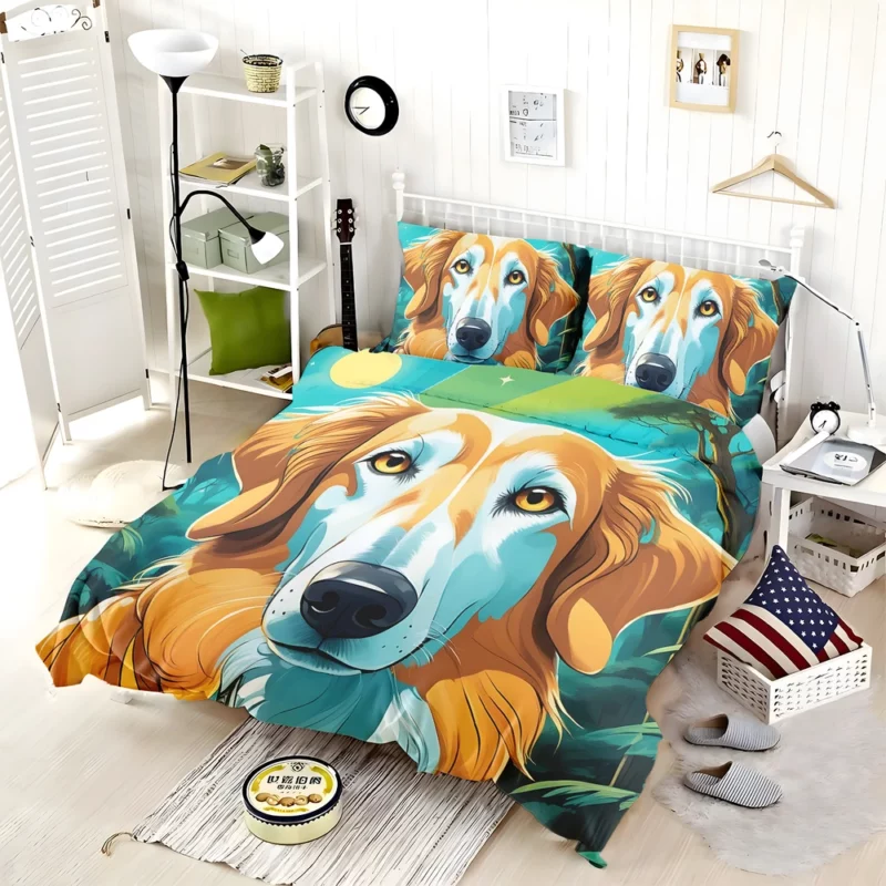 Versatile Borzoi Dog Partner Bedding Set