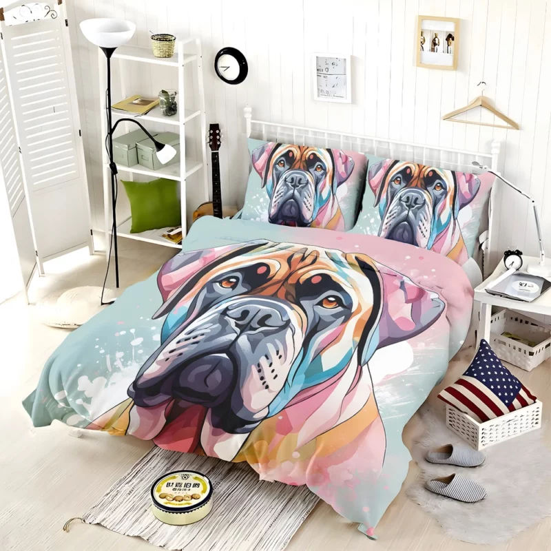 Vigilant Bullmastiff Dog Majesty Revealed Bedding Set