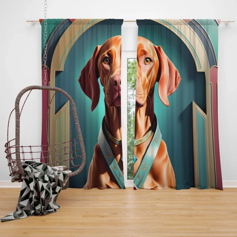 Vizsla Perfection Devoted Sporting Dog Curtain