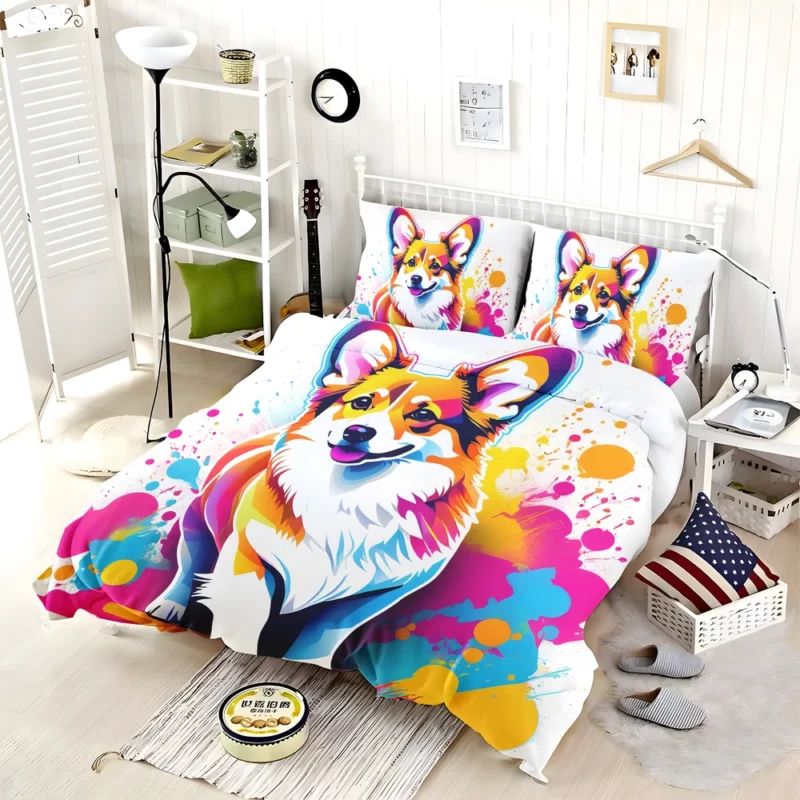 Welsh Corgi Majesty Devoted Herding Companion Bedding Set