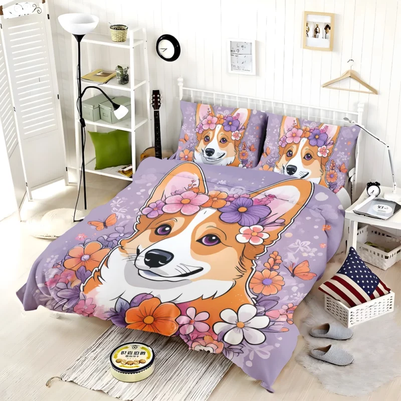 Welsh Corgi Majesty Loyal Companion Dog Bedding Set