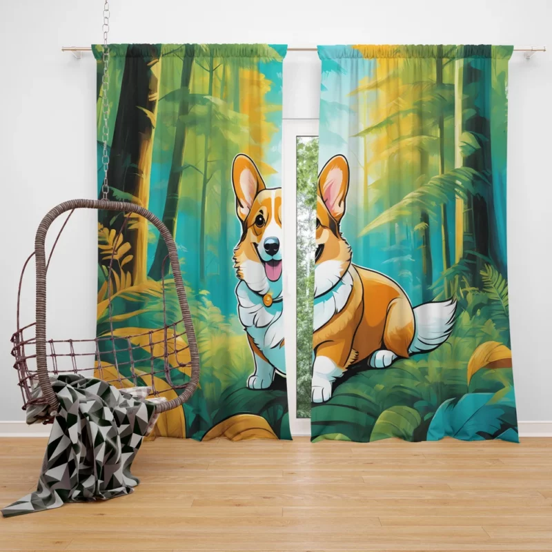 Welsh Corgi Perfection Devoted Herding Dog Curtain