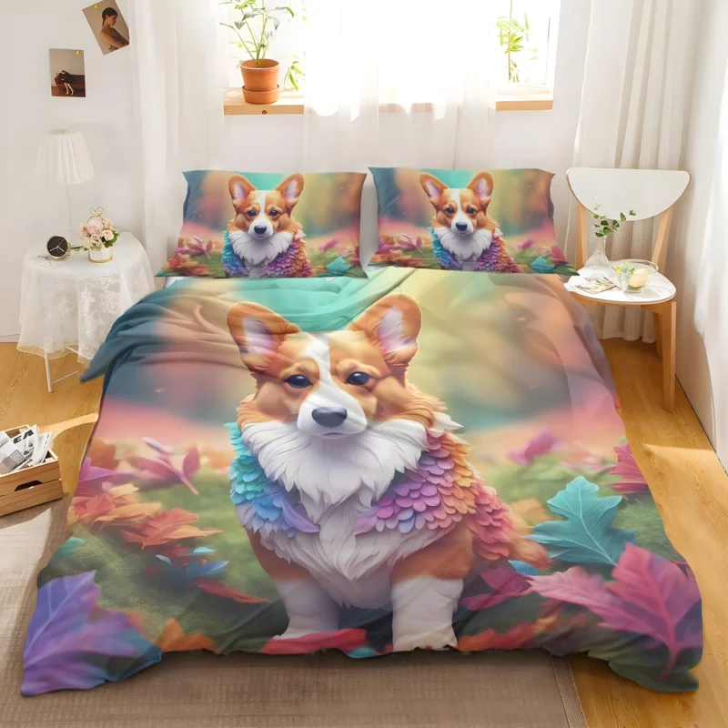 Welsh Corgi Playful Herding Companion Dog Bedding Set 2