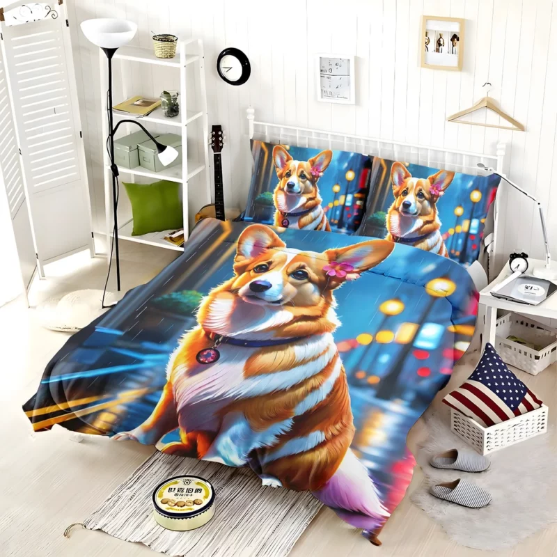 Welsh Elegance Corgi Dog Breed Bedding Set