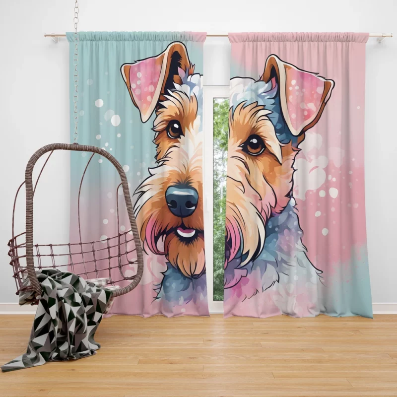 Welsh Elegance Terrier Dog Breed Curtain