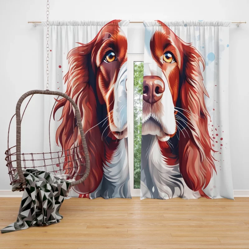 Welsh Springer Spaniel Perfection Devoted Hunting Dog Curtain