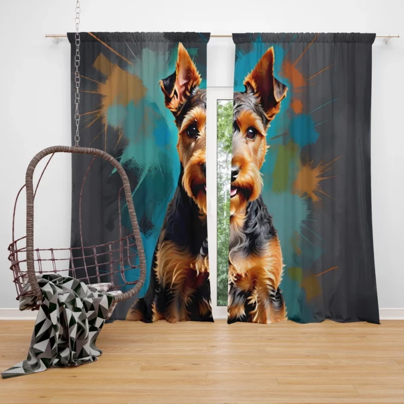 Welsh Terrier Perfection Devoted Dog Curtain