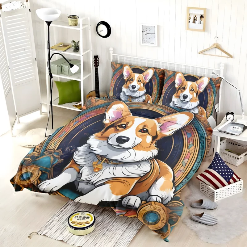 Welsh Wonder Corgi Dog Breed Bedding Set