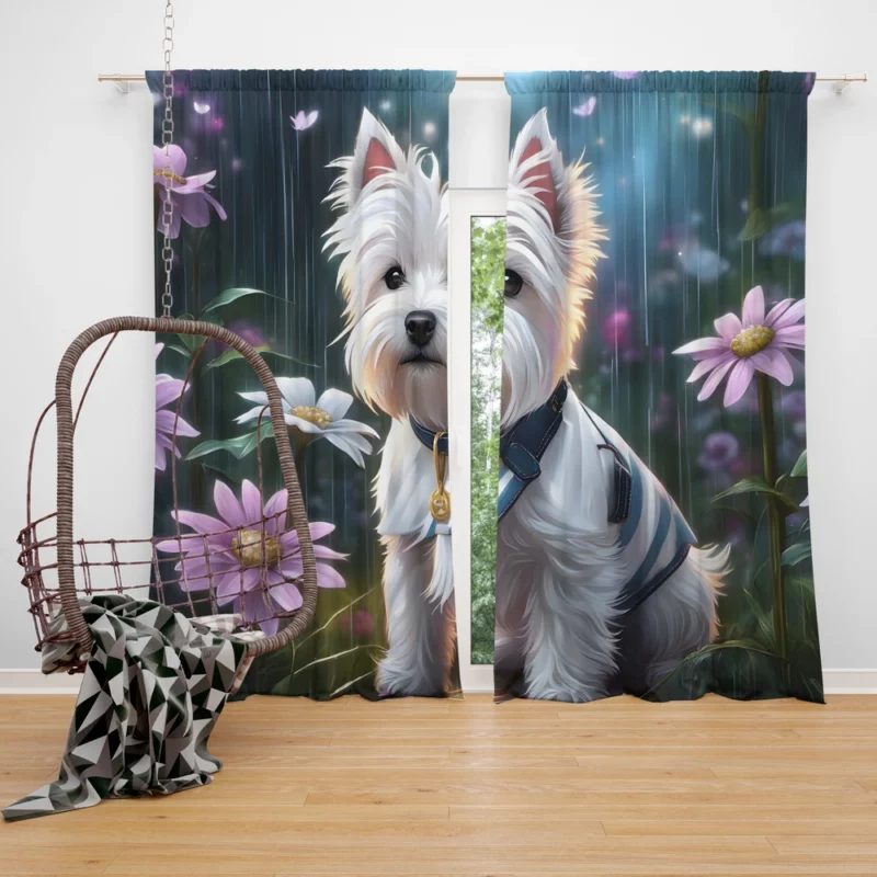 Westie Majesty Loyal Companion Dog Curtain