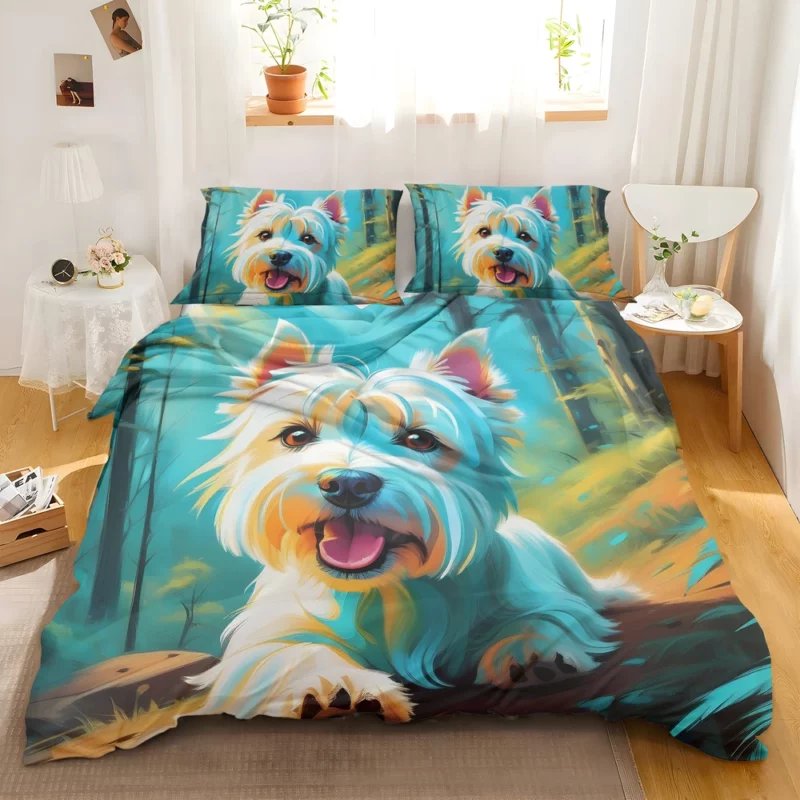 Westie Perfection Devoted Dog Bedding Set 2