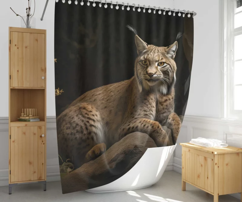 Wild Lynx Photo Shower Curtain 1