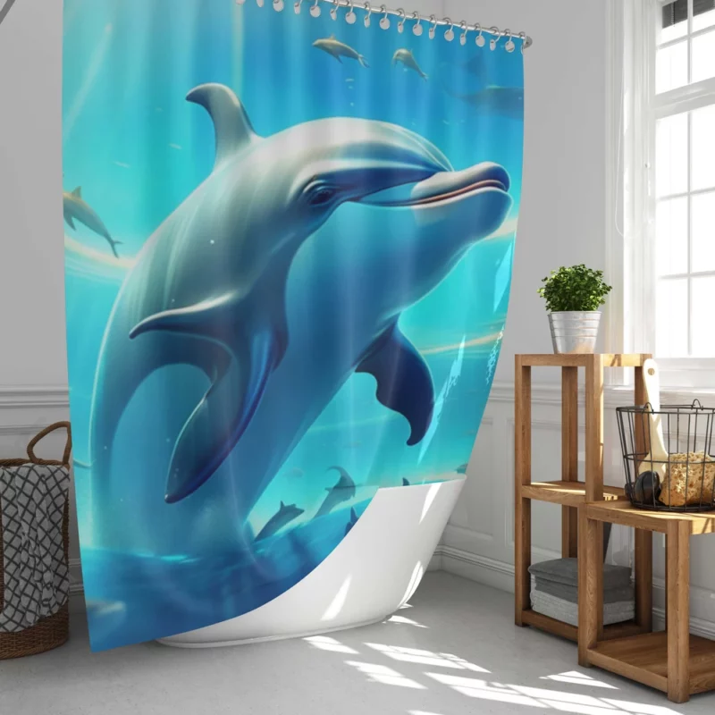 World Whale and Dolphin Day Shower Curtain