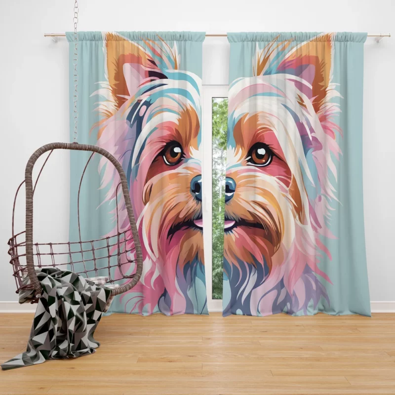 Yorkshire Terrier Elegant and Affectionate Curtain