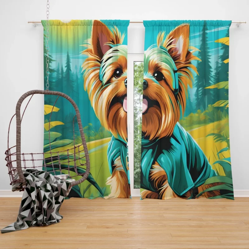 Yorkshire Terrier Majesty Loyal Companion Dog Curtain