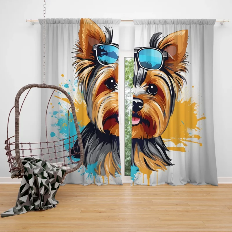 Yorkshire Terrier Perfection Devoted Dog Curtain