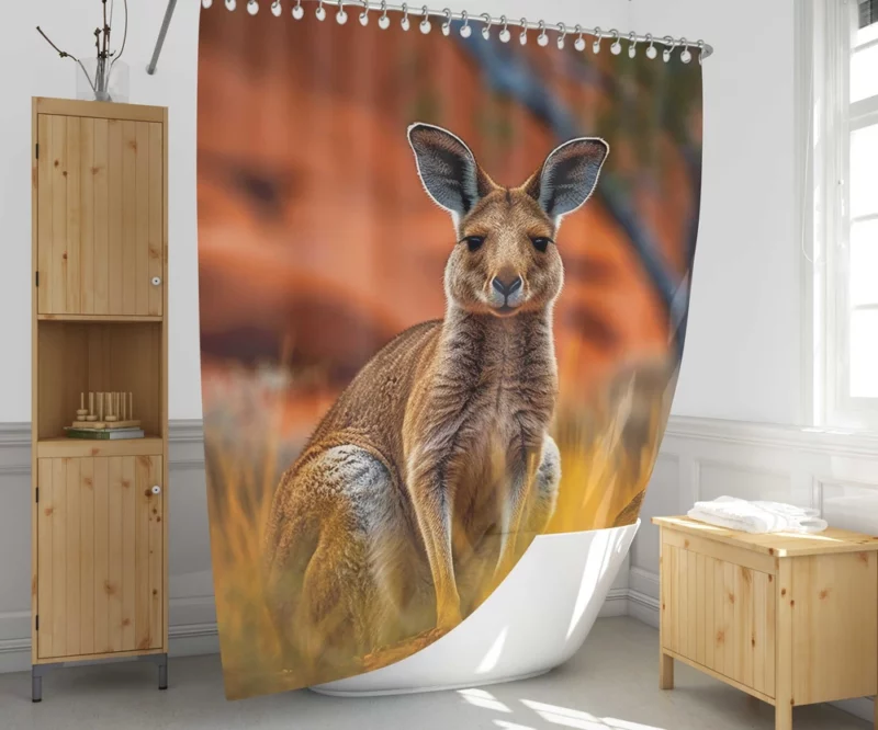 Young Deer Portrait Shower Curtain 1