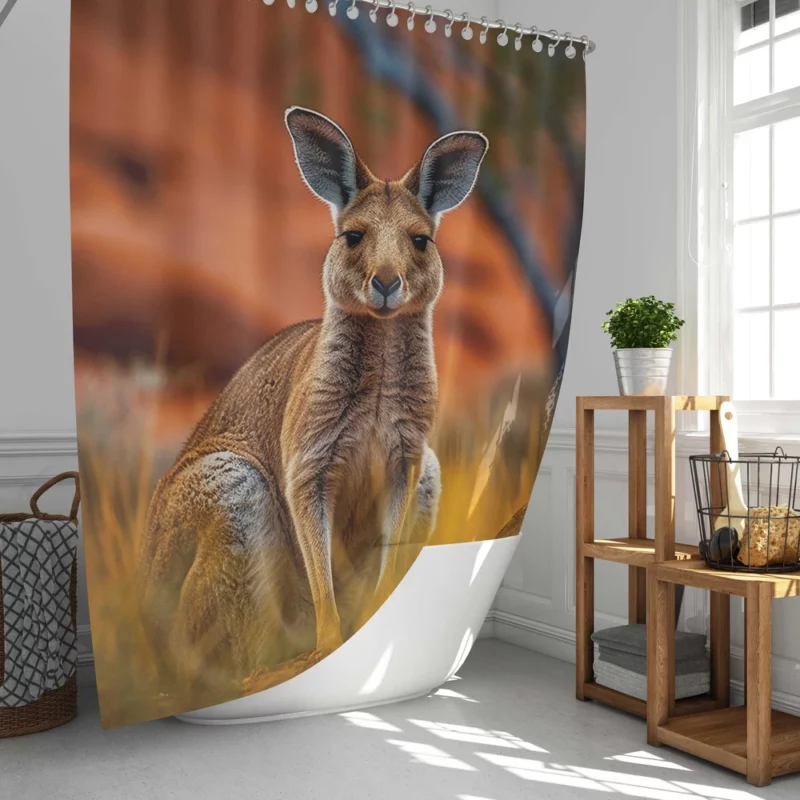 Young Deer Portrait Shower Curtain