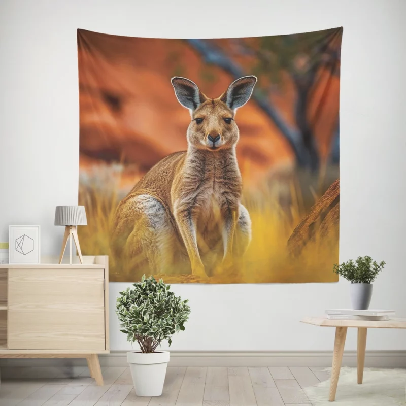 Young Deer Portrait Wall Tapestry