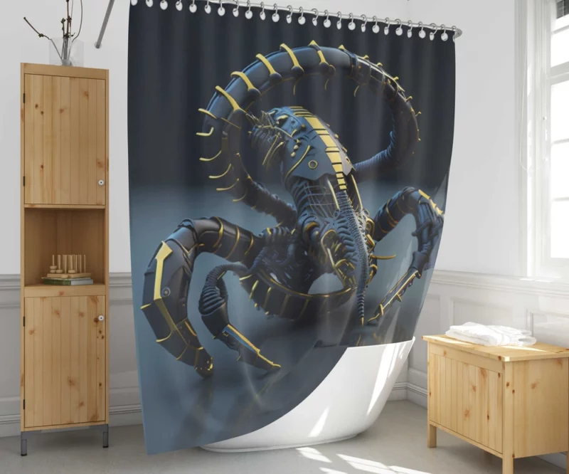 Zodiac Circle Illustration Shower Curtain 1