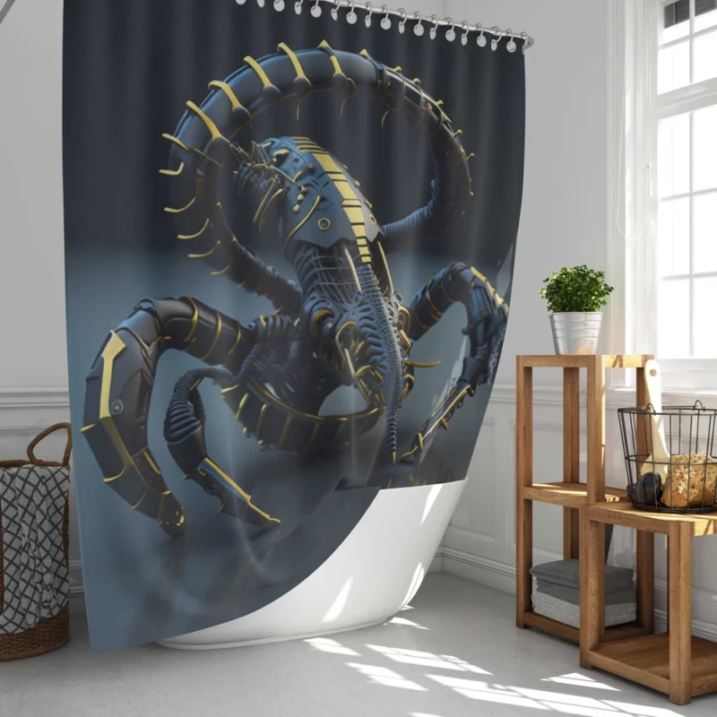 Zodiac Circle Illustration Shower Curtain