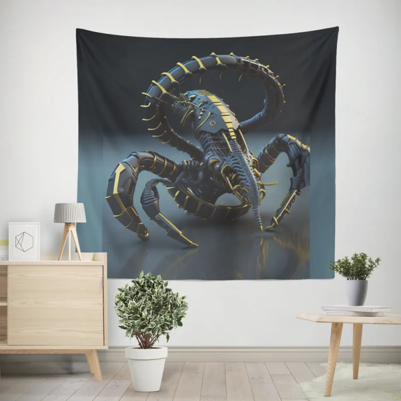 Zodiac Circle Illustration Wall Tapestry