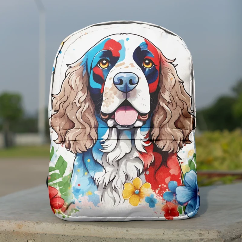 Adaptable American Water Spaniel Dog Versatility Minimalist Backpack