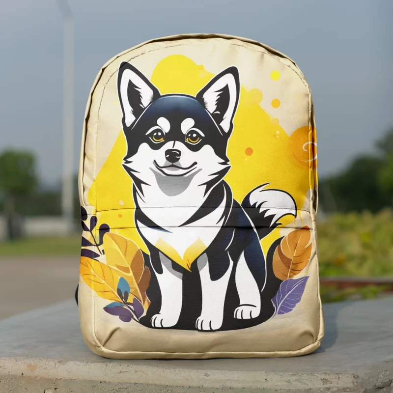 Adorable Alaskan Pup Klee Kai Dog Minimalist Backpack