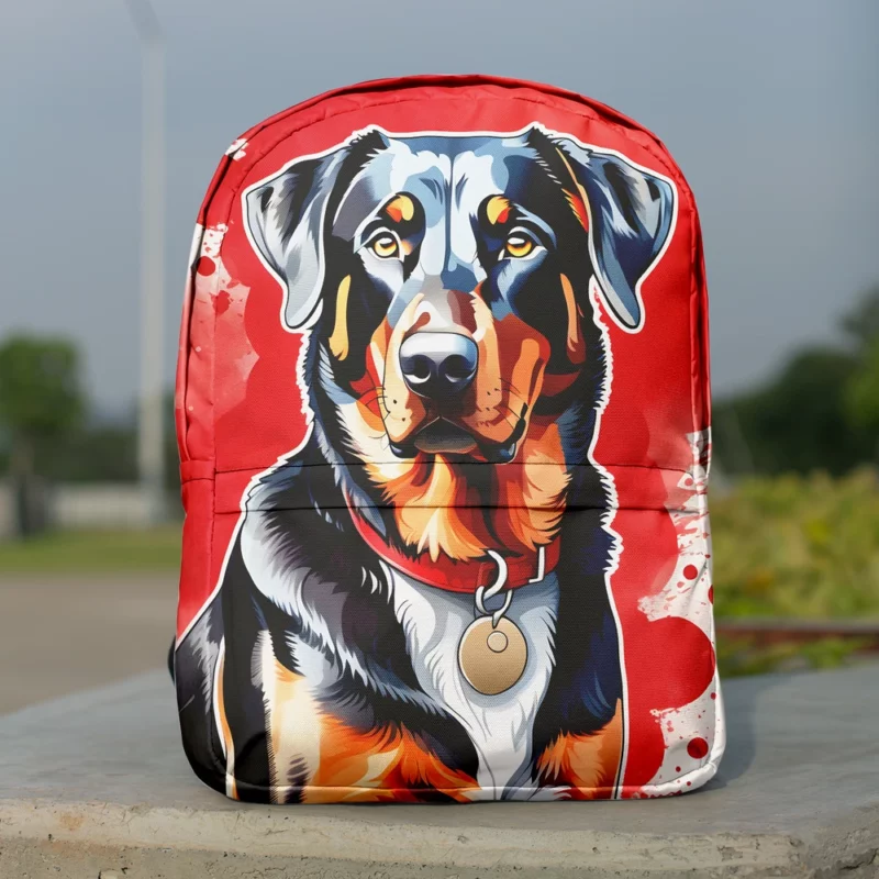 Adorable Beauceron Pup Dog Charm Minimalist Backpack