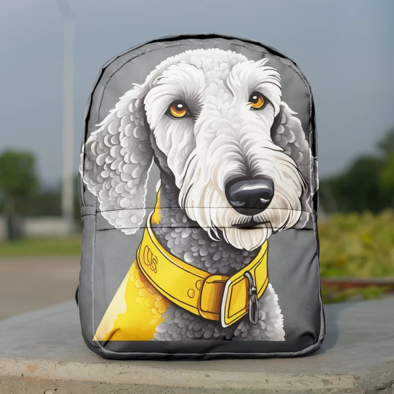 Adorable Bedlington Terrier Pup Dog Charm Minimalist Backpack