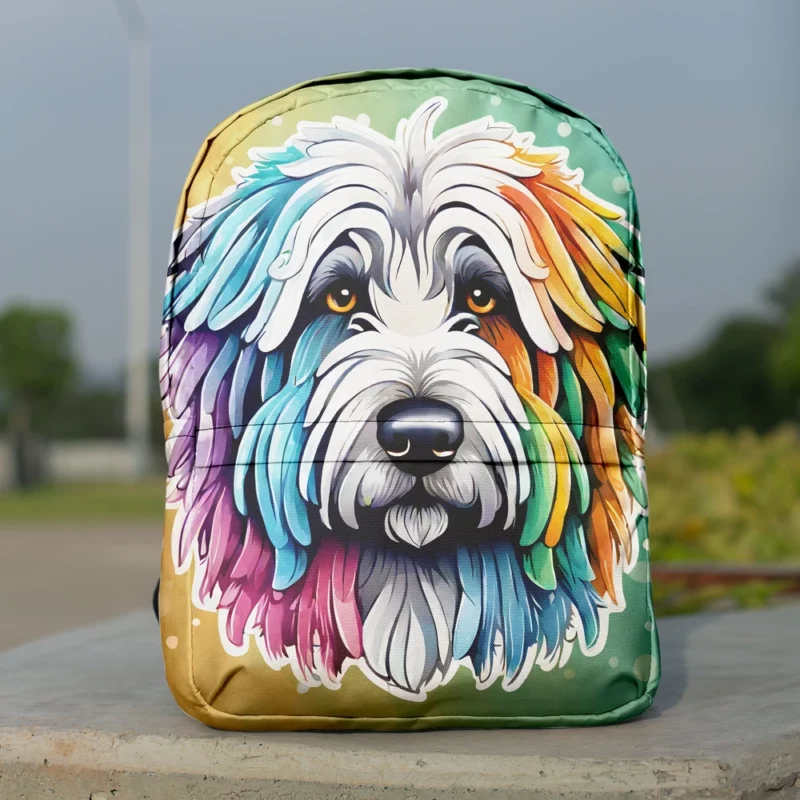 Adorable Bergamasco Sheepdog Charm Minimalist Backpack