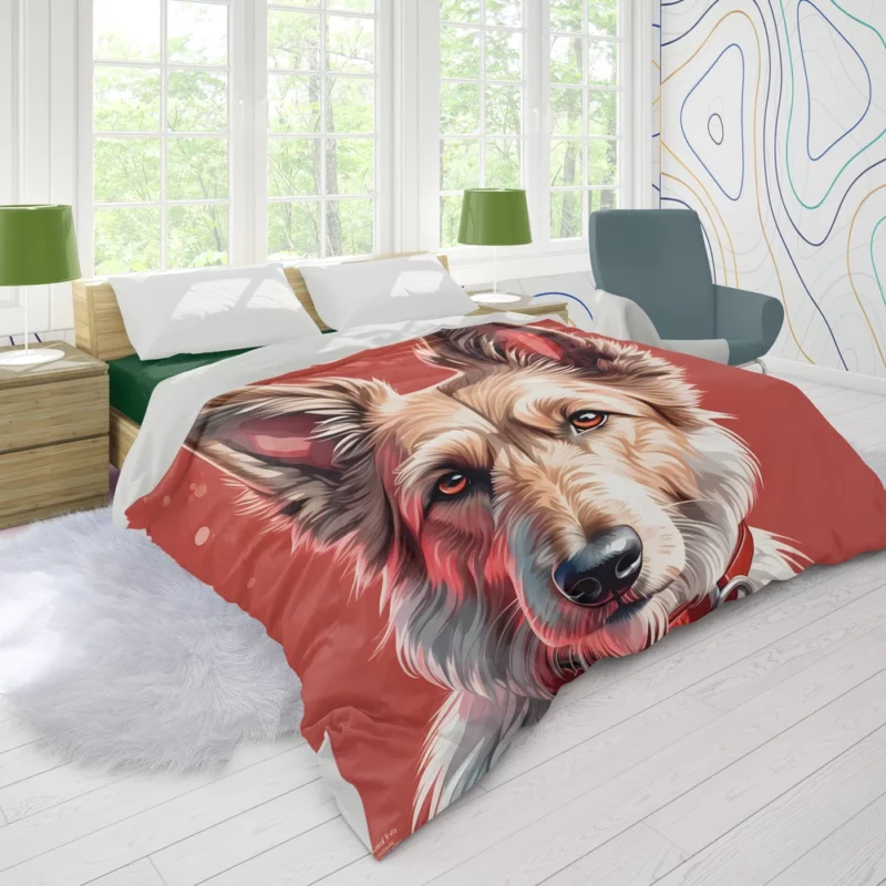 Adorable Berger Picard Dog Charm Duvet Cover