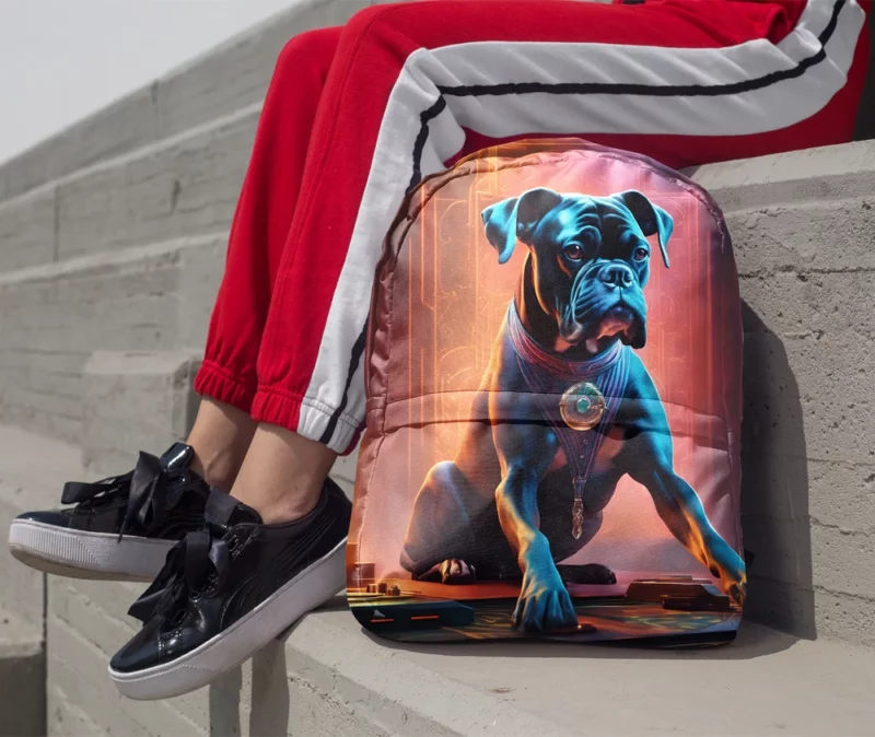Adorable Boxer Dog Charm Minimalist Backpack 1