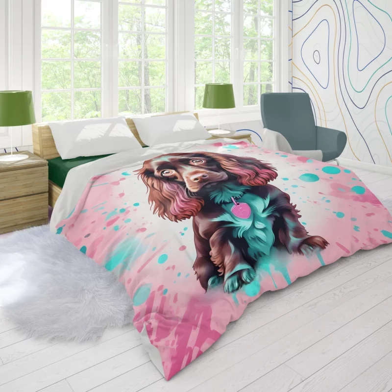 Adorable Boykin Spaniel Dog Charm Duvet Cover