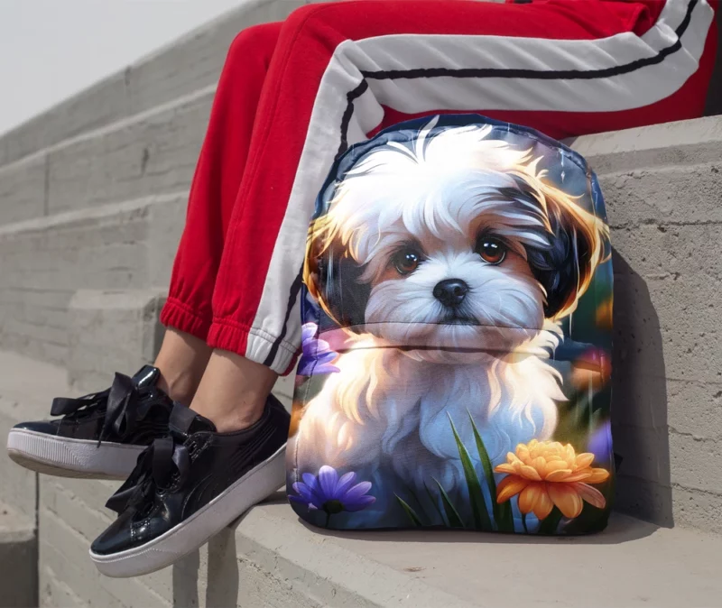 Adorable Mix Shih-Poo Dog Minimalist Backpack 1