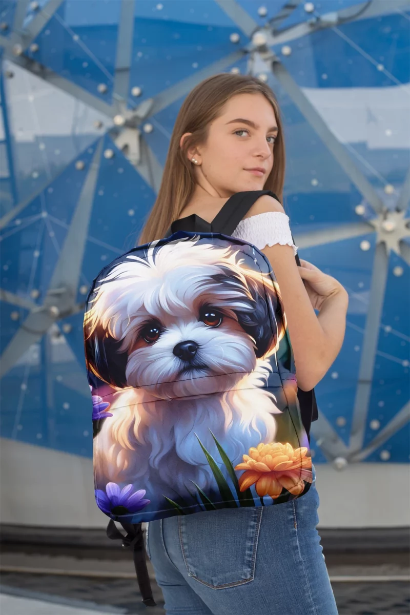 Adorable Mix Shih-Poo Dog Minimalist Backpack 2