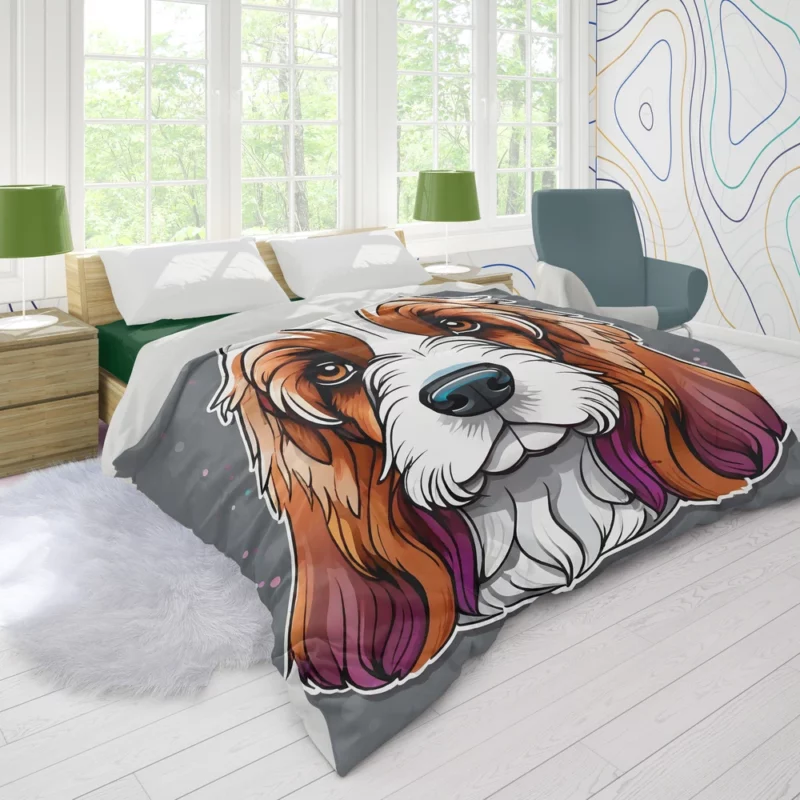 Adorable Petit Basset Griffon Vendeen Spirited Dog Duvet Cover