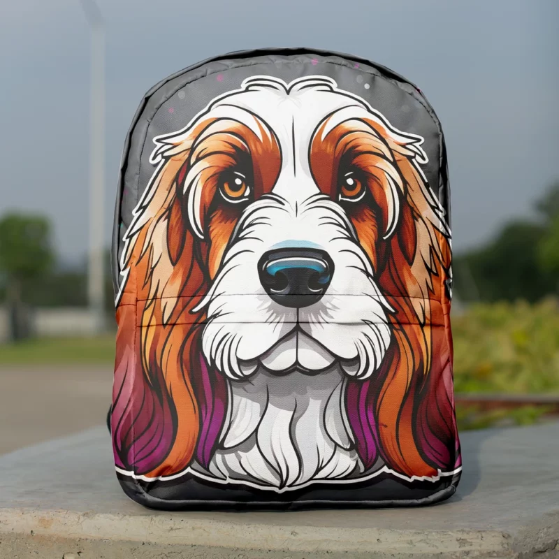 Adorable Petit Basset Griffon Vendeen Spirited Dog Minimalist Backpack