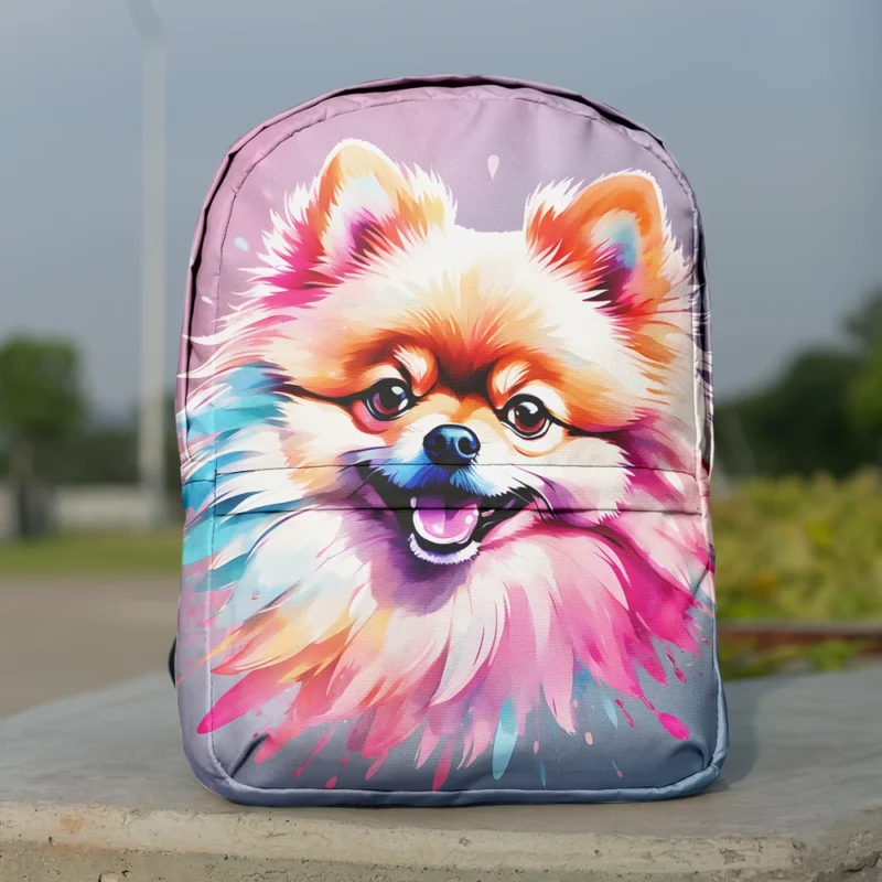 Adorable Pomeranian Petite Dog Charmer Minimalist Backpack