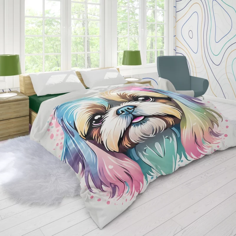 Adorable Shih Tzu Loyal Companion Duvet Cover