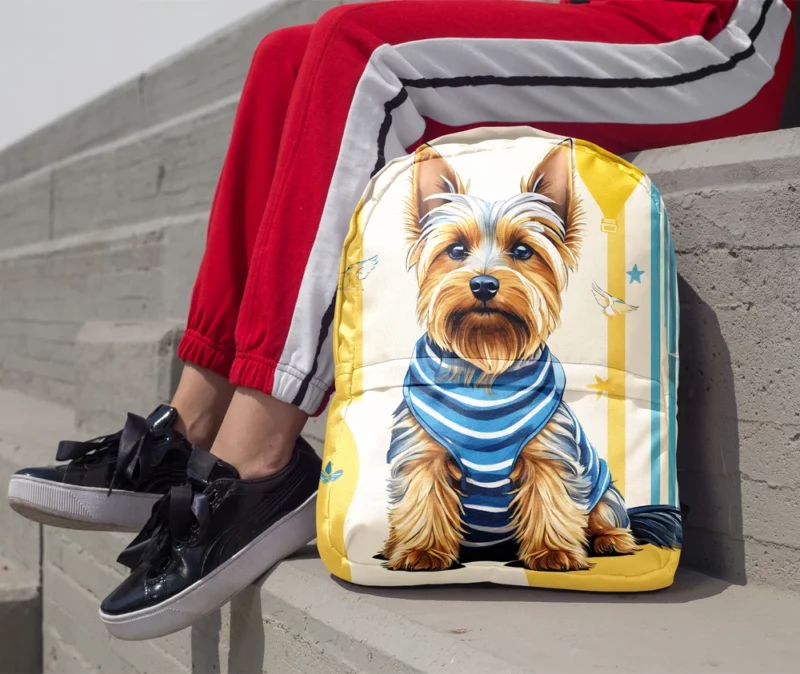 Adorable Silky Terrier Loyal Companion Minimalist Backpack 1