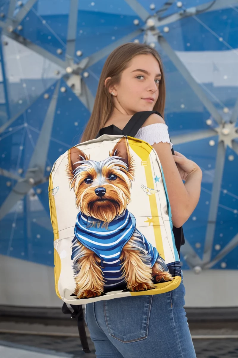 Adorable Silky Terrier Loyal Companion Minimalist Backpack 2