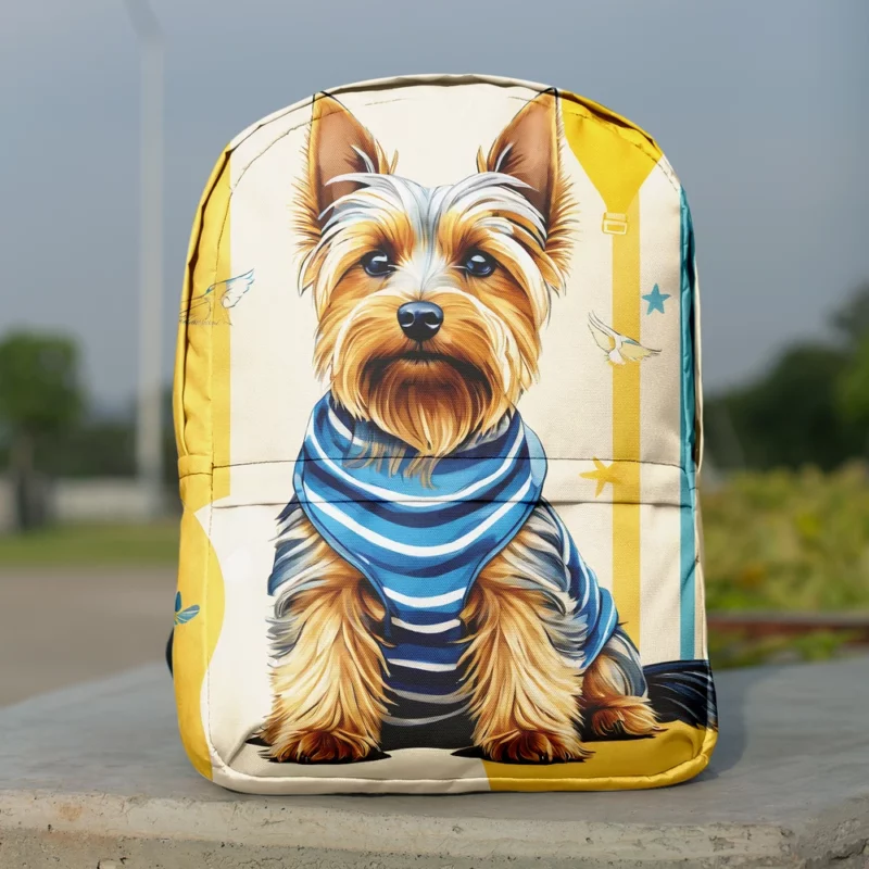 Adorable Silky Terrier Loyal Companion Minimalist Backpack