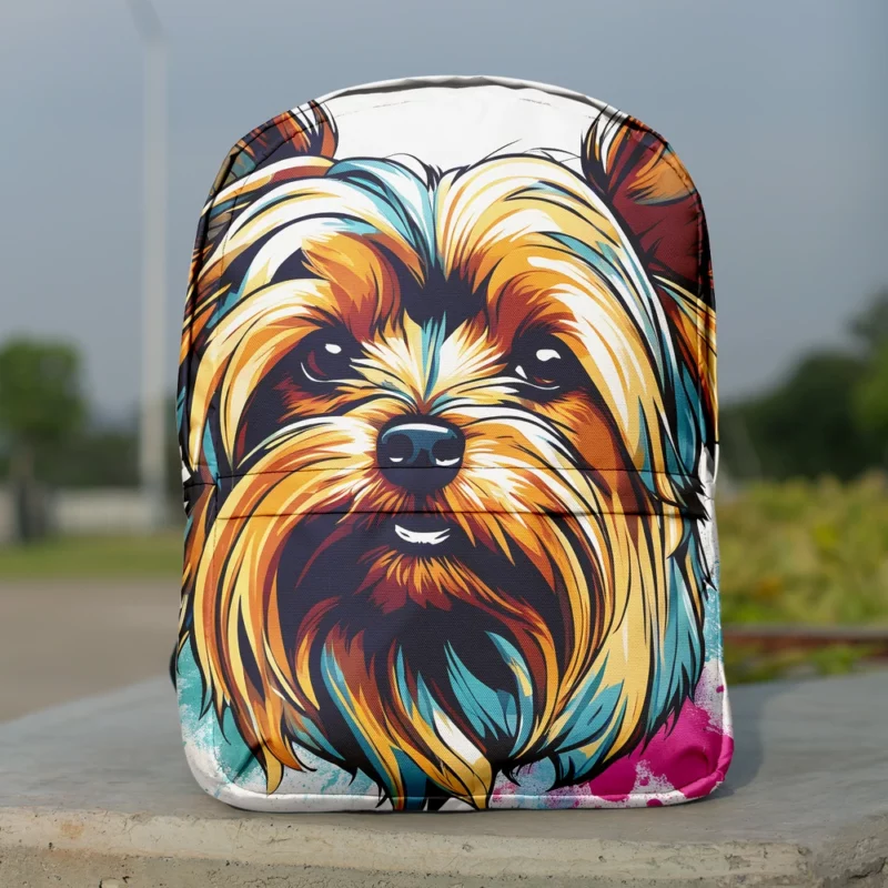 Affectionate Beauty Terrier Yorkshire Terrier Dog Minimalist Backpack