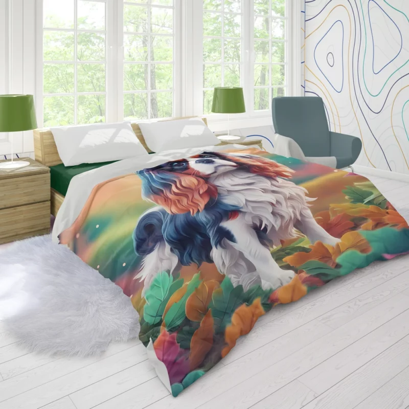 Affectionate Cavalier King Charles Spaniel Duvet Cover