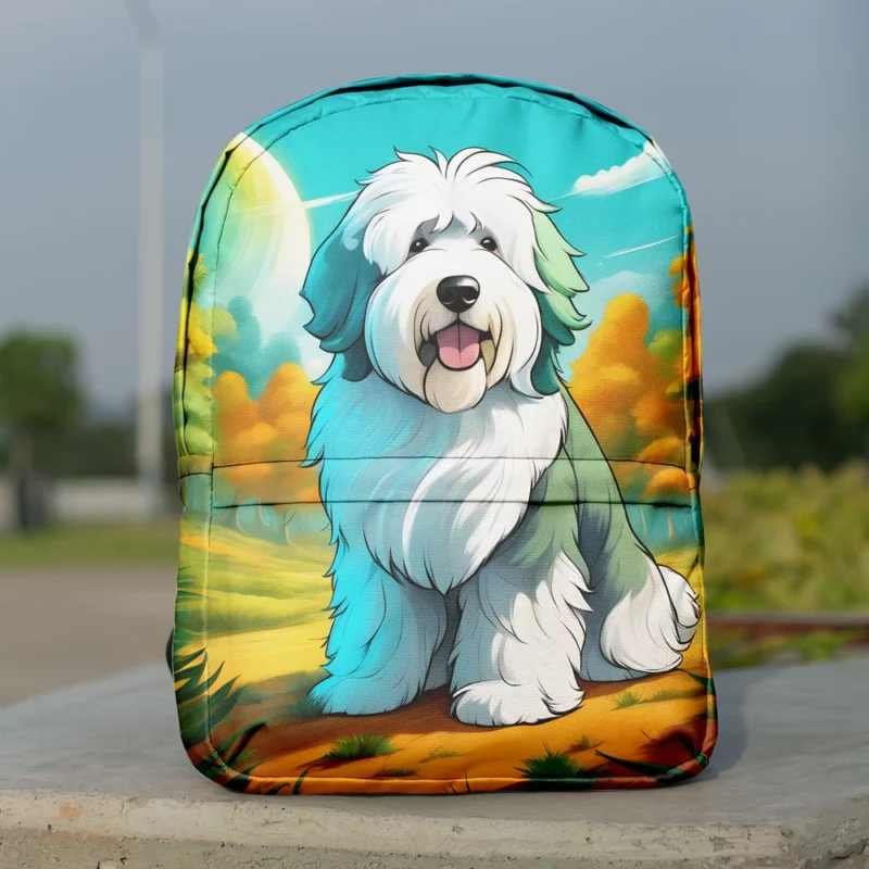 Affectionate Old English Sheepdog Love Minimalist Backpack